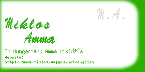 miklos amma business card